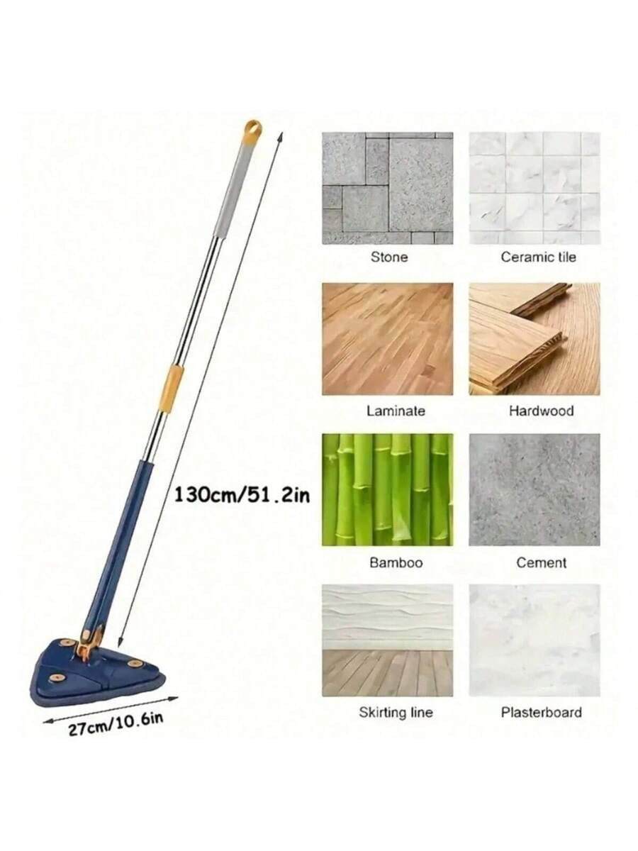 🧹 CleanPro 360°™ – Fregona Triangular Giratoria con Sistema de Autoescurrido
