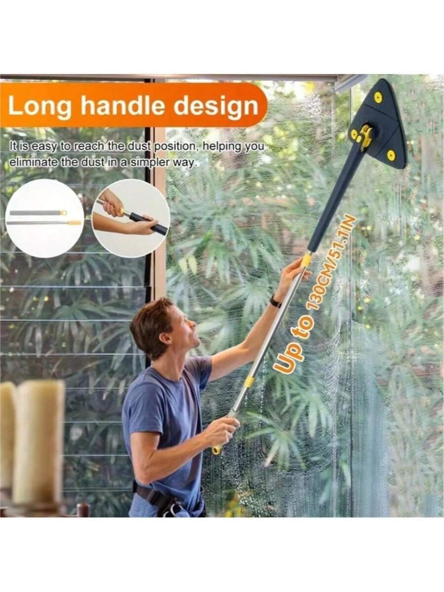 🧹 CleanPro 360°™ – Fregona Triangular Giratoria con Sistema de Autoescurrido