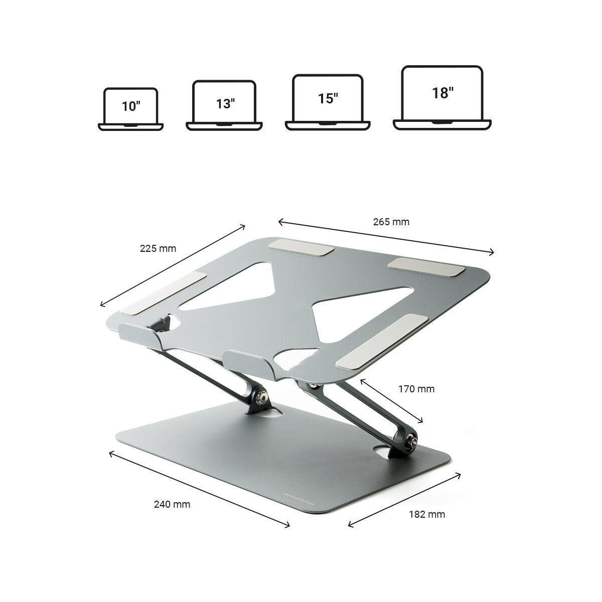 ERGOSTAND PRO - Soporte Plegable para Portátil con Ventilación
