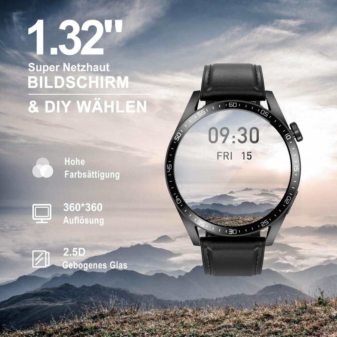 FITPULSE PRO - Smartwatch Salud 1.75'' Pantalla HD + 7 Días de Batería