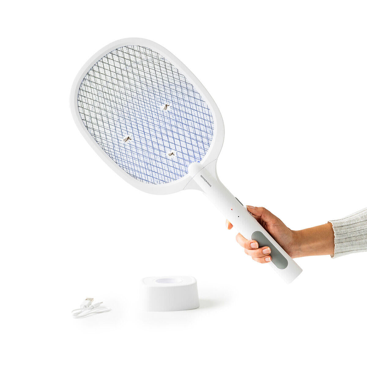 ZapGlow™ – Raqueta Eléctrica Antimosquitos 2 en 1 con Luz UV Recargable