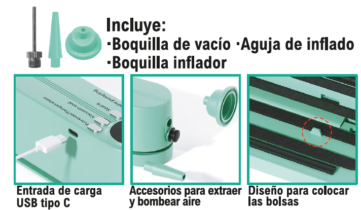 SealPro X3 – Selladora Multifunción con Vacío, Inflado y Sellado Térmico