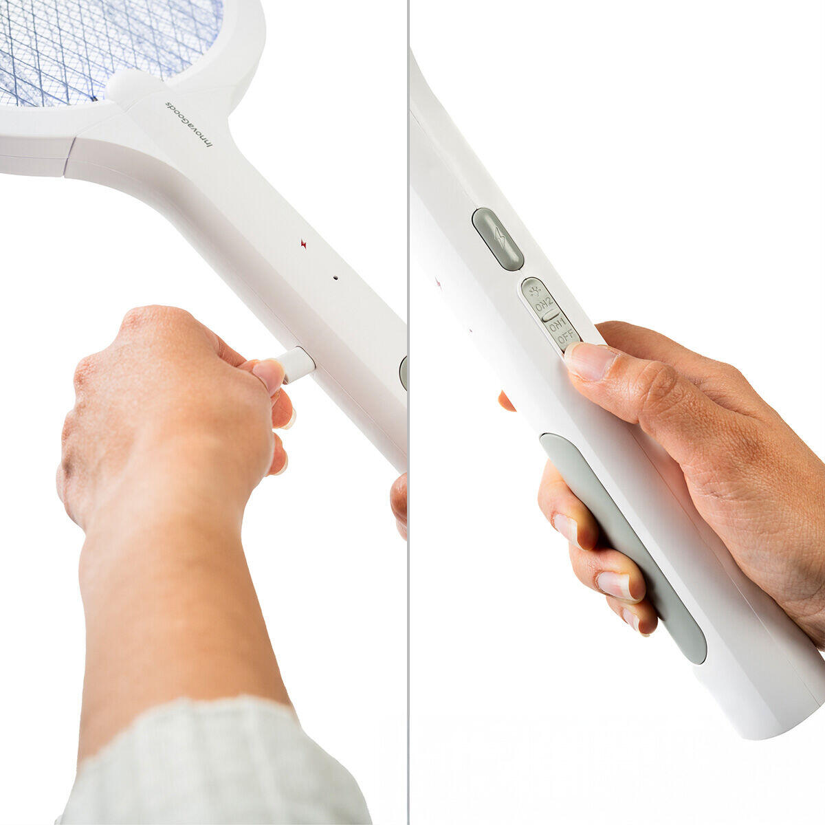 ZapGlow™ – Raqueta Eléctrica Antimosquitos 2 en 1 con Luz UV Recargable
