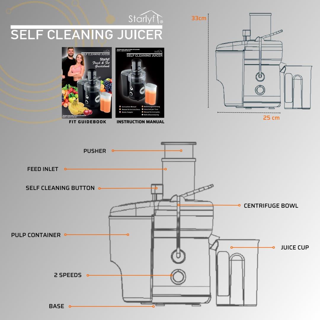 AutoClean™ – Exprimidor Autolimpiante Profesional 600W