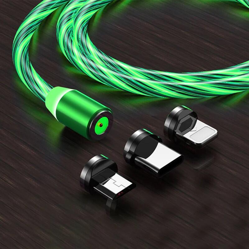 MagCharge Pro - Cable USB Magnético 3en1 con Luz LED