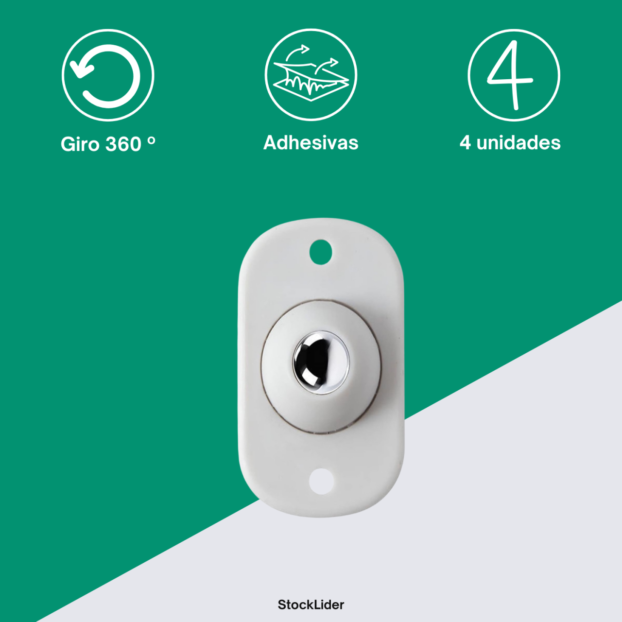 GlideEase™ – Rodas Autoadesivas 360° - Mobilidade Sem Esforço