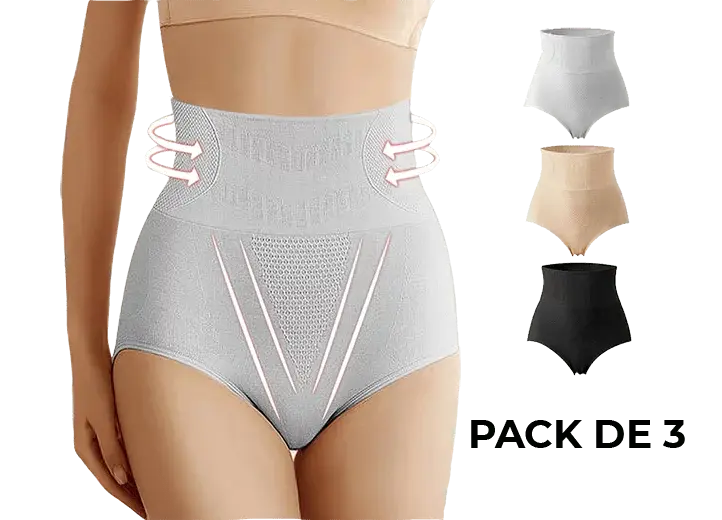 CurvaGlam™ – Pack 3 Bragas Moldeadoras Push-Up con Realce Instantáneo