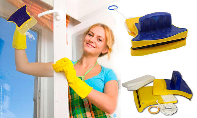 MagicClean™ – Limpiacristales Magnético Doble Acción