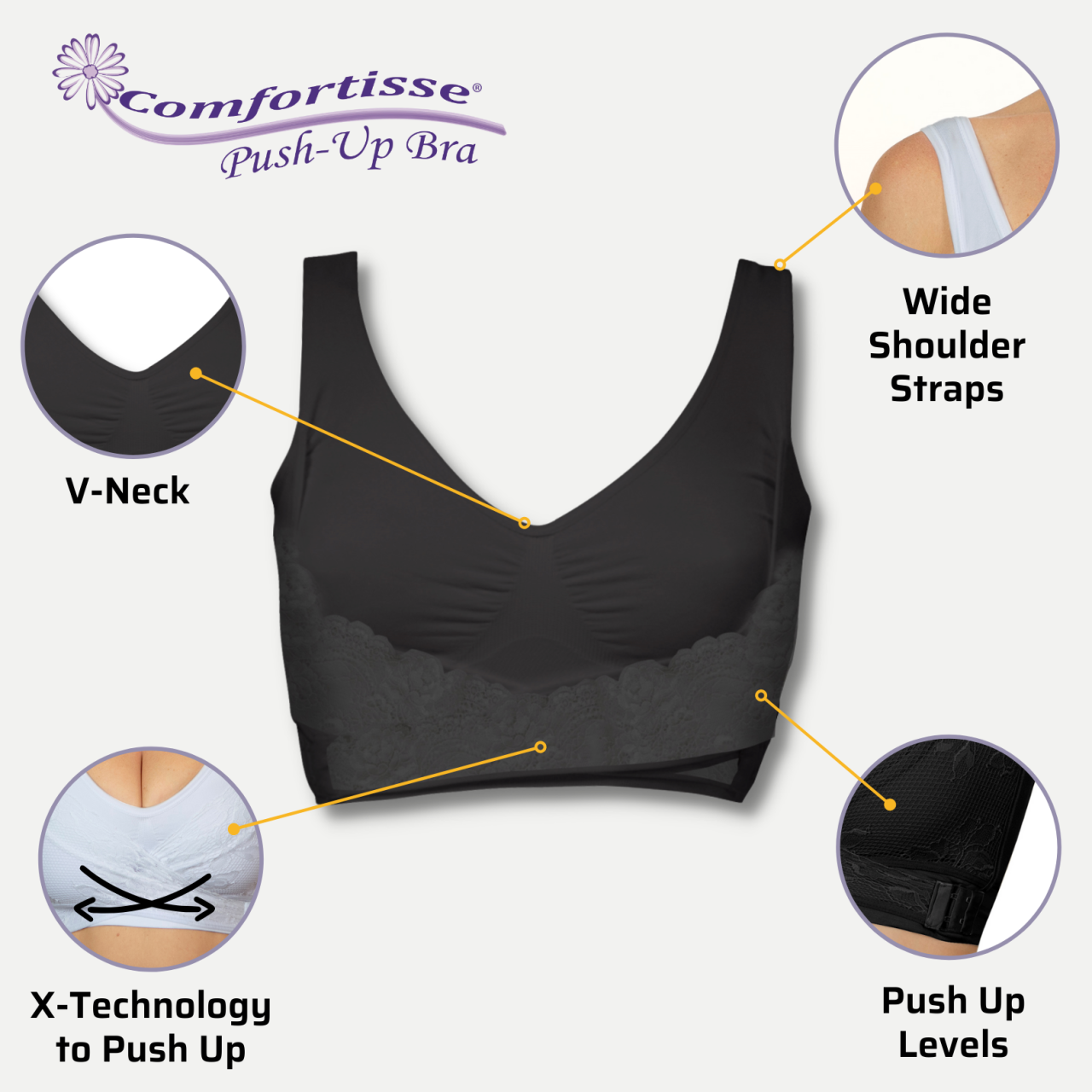 LiftMe Bra Set – Pack de 3 Push Up Sin Costuras