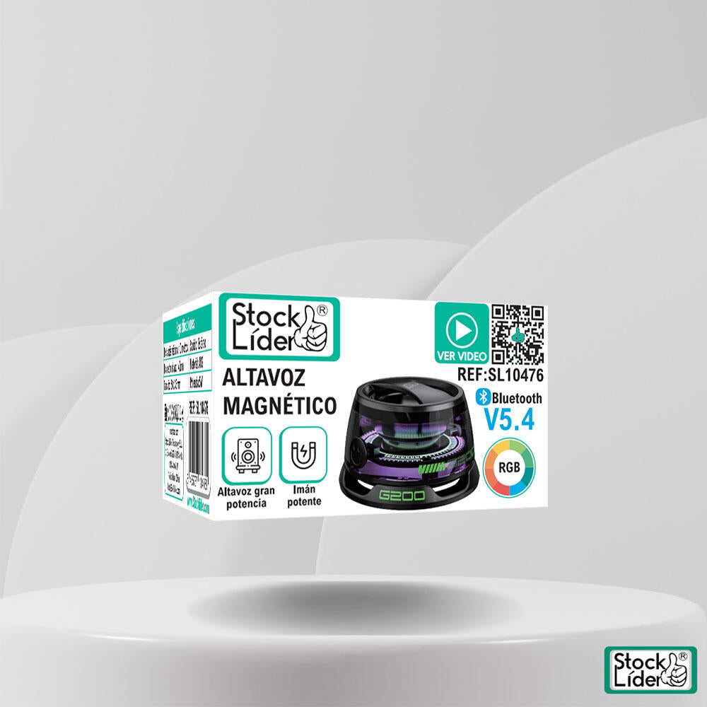 MagnoBeat X – Altavoz Bluetooth Magnético con Sonido Envolvente y Luz RGB