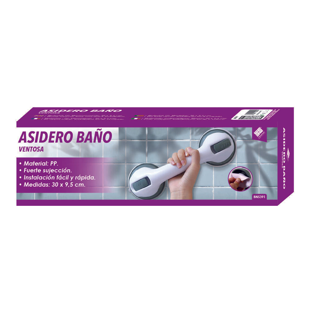 SafeGrip™ – Asidero de Baño con Ventosas de Sujeción Instantánea