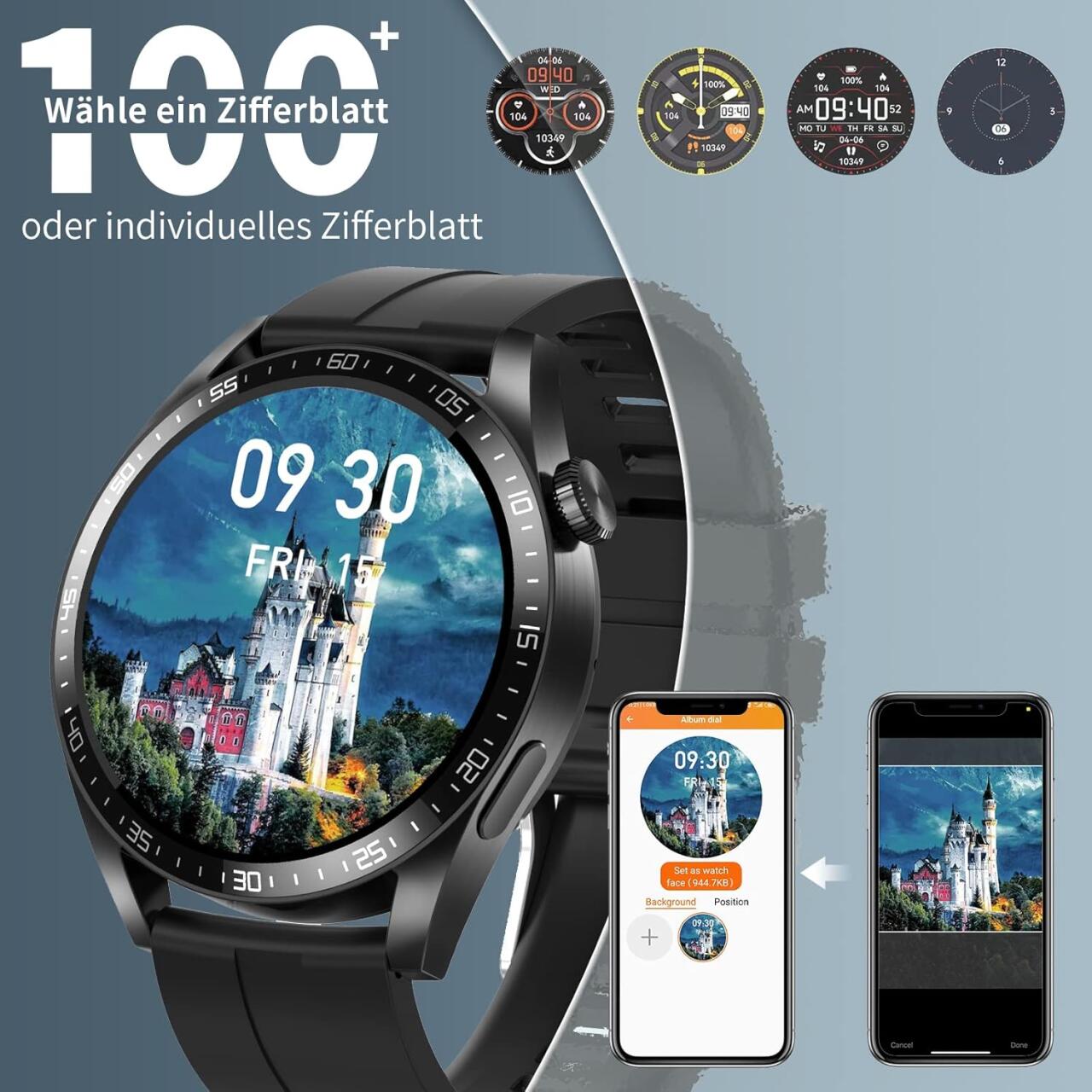 FITPULSE PRO - Smartwatch Salud 1.75'' Pantalla HD + 7 Días de Batería