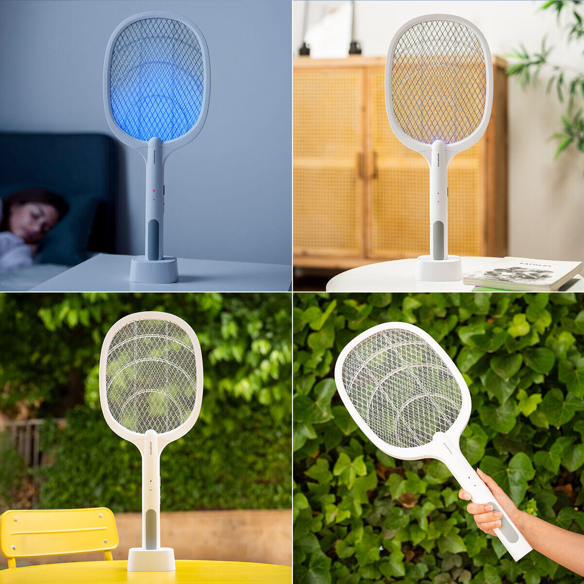 ZapGlow™ – Raqueta Eléctrica Antimosquitos 2 en 1 con Luz UV Recargable