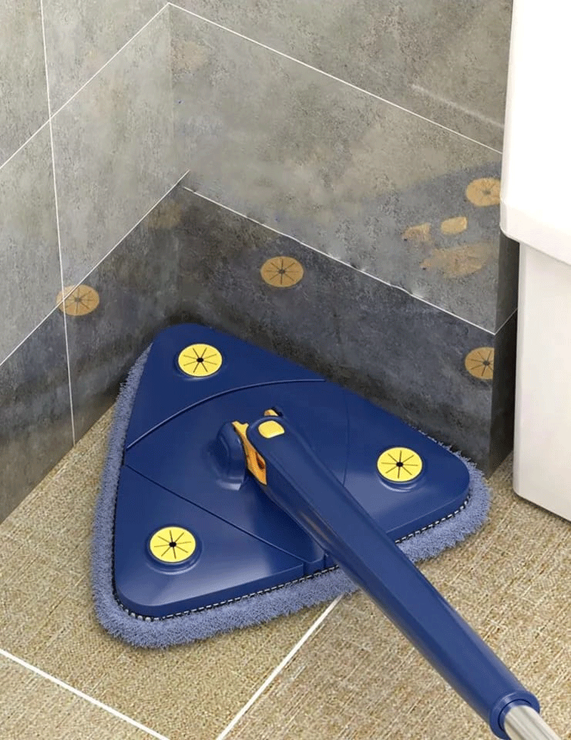 🧹 CleanPro 360°™ – Fregona Triangular Giratoria con Sistema de Autoescurrido