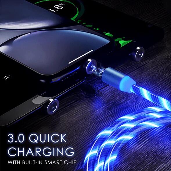 MagCharge Pro - Cable USB Magnético 3en1 con Luz LED