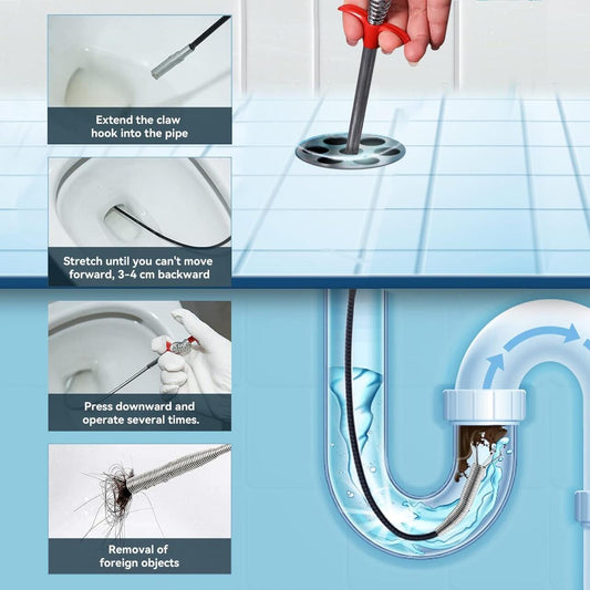 PipeClaw™ – Desatascador de Tuberías con Garras Retráctiles