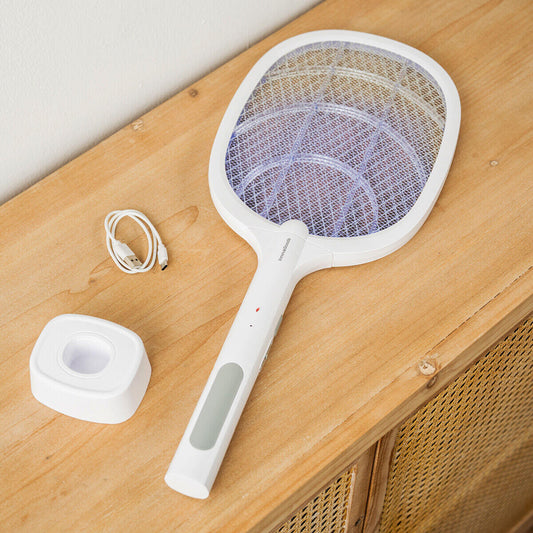 ZapGlow™ – Raqueta Eléctrica Antimosquitos 2 en 1 con Luz UV Recargable