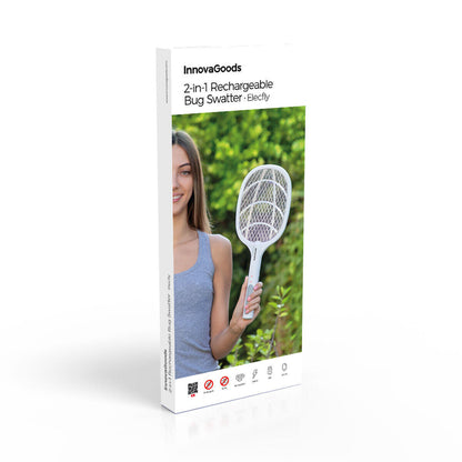 ZapGlow™ – Raqueta Eléctrica Antimosquitos 2 en 1 con Luz UV Recargable