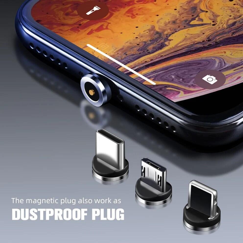 MagCharge Pro - Cable USB Magnético 3en1 con Luz LED