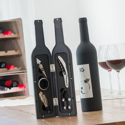 WineBox Deluxe™ – Set Sommelier de 5 Peças em Estuche Garrafa