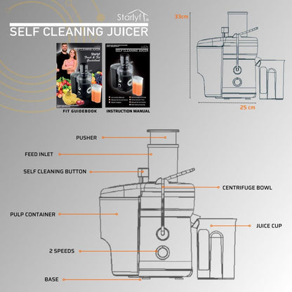 AutoClean™ – Exprimidor Autolimpiante Profesional 600W