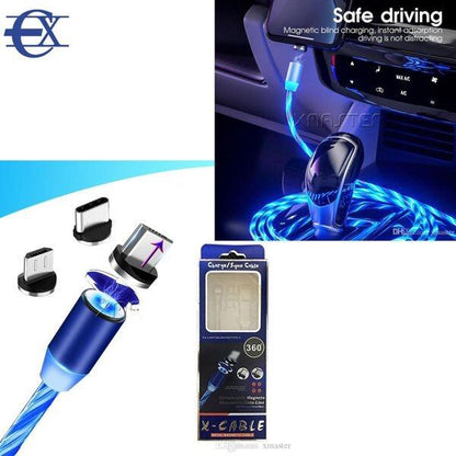 MagCharge Pro - Cable USB Magnético 3en1 con Luz LED
