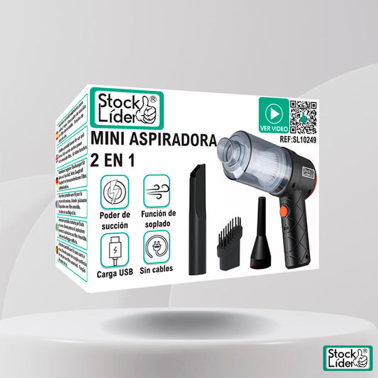 🌪️ VacPower 2-in-1™ – Aspiradora Portátil Inalámbrica con Luz LED