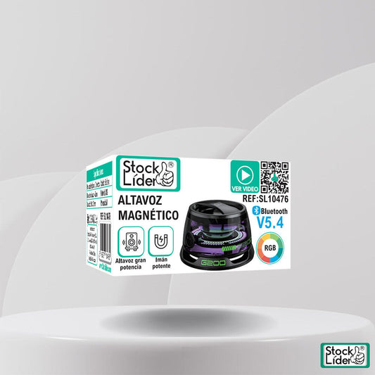 MagnoBeat X – Altavoz Bluetooth Magnético con Sonido Envolvente y Luz RGB