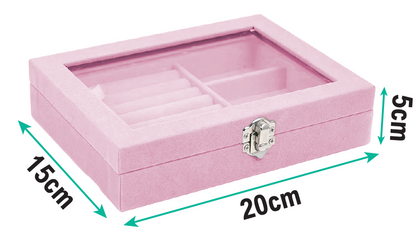 VelvetCharm Organizer - Joyero de Lujo con Bandejas Ajustables