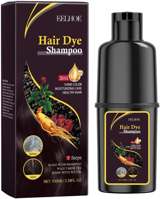 EELHOE BlackGlow 3 en 1 – Champú Tinte Nutritivo