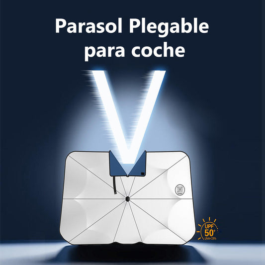 Parasol plegable en forma de paraguas para coche
